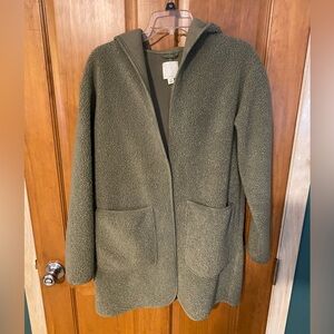 Joie sage green fleece (with hood) jacket. Size Small.